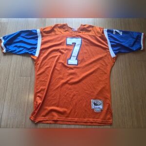 Mitchell & Ness NFL Throwback Orange Denver Broncos Elway Jersey Size 56/3XL